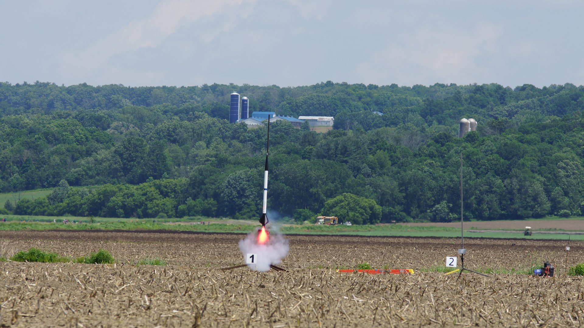 Rocket launch at Chester County Rocketry camp